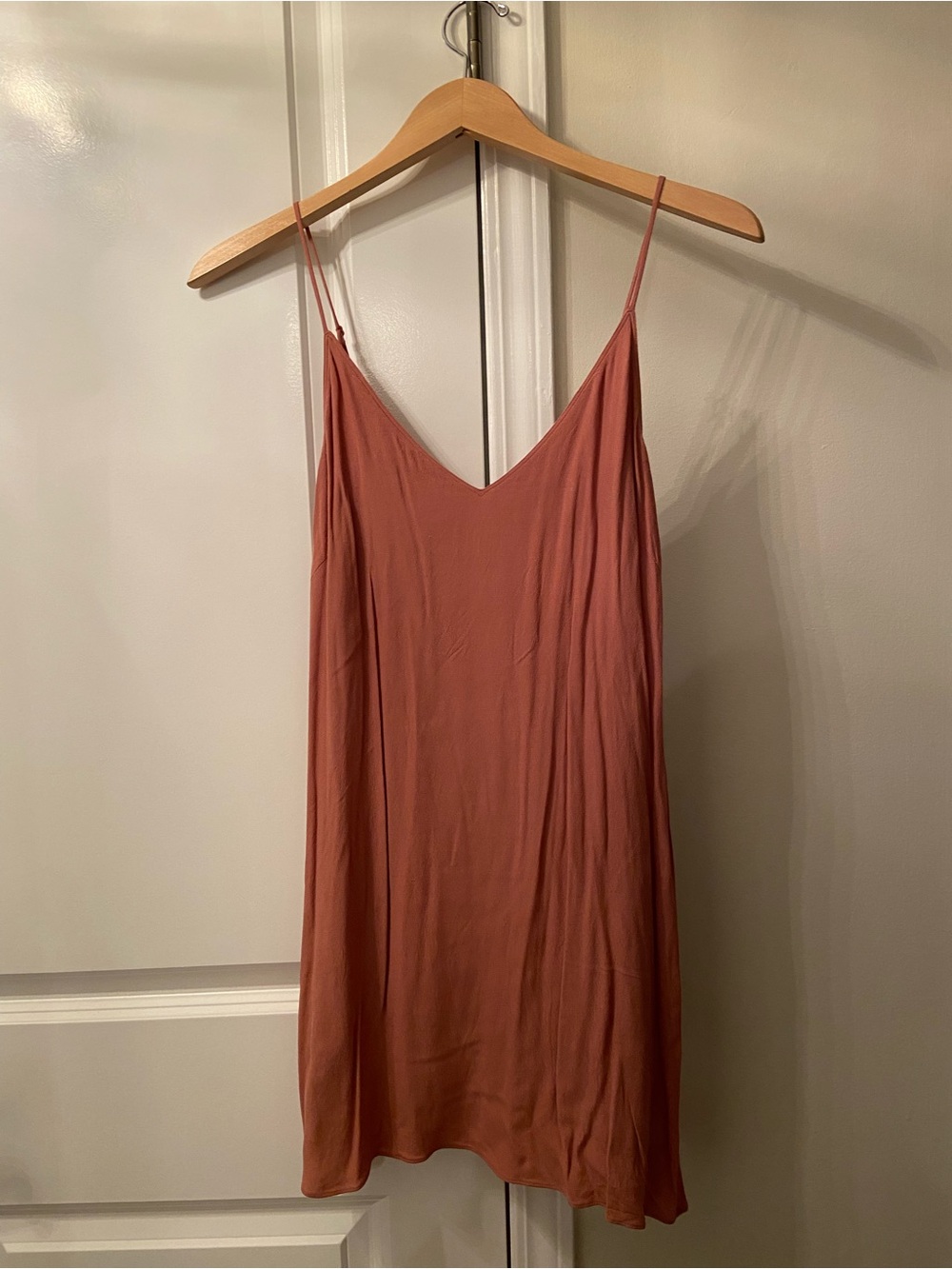 Aritzia Wilfred Rust-Tone Slip Camisole Dress small pink/mini/tank feminine